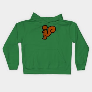 minimal squirrel (brown) Kids Hoodie